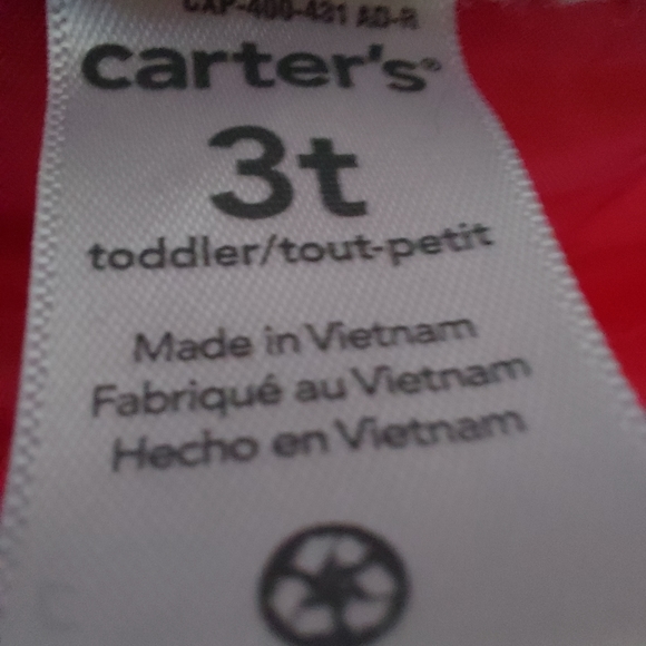 🔴Buy 2 - Get 1 -- Carter's Toddler's Red Puffer Vest, Size 3T - Picture 6 of 10